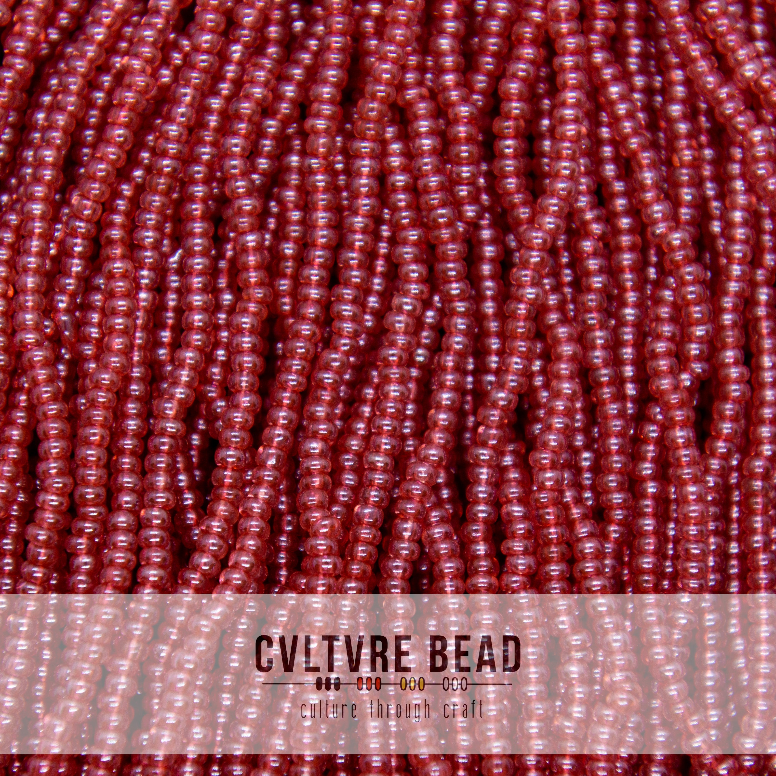 Czech Seed Bead 11/0 Deep Rose Transparent Luster - 1 Hank